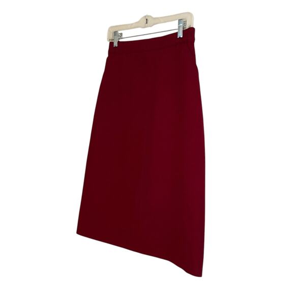 Vintage 80s Levis Maroon Red Dacron Polyester Office Straight Skirt Size XS - Picture 15 of 15